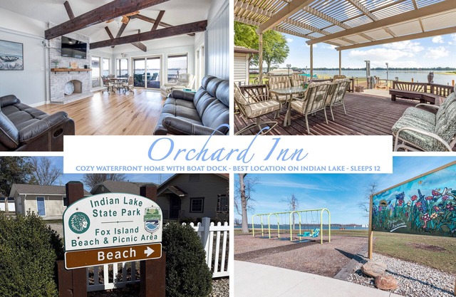 NEW! Orchard Inn - WATERFRONT 4BR/2BA - Walk 2 Beach/Park/Rentals/Playground