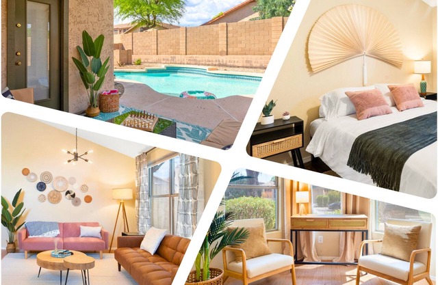 !NEW! POOL+ Pet Friendly 3BR! Modern Family Oasis