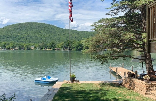 Northern Lake George .Beautiful Log Home With Direct Water Front