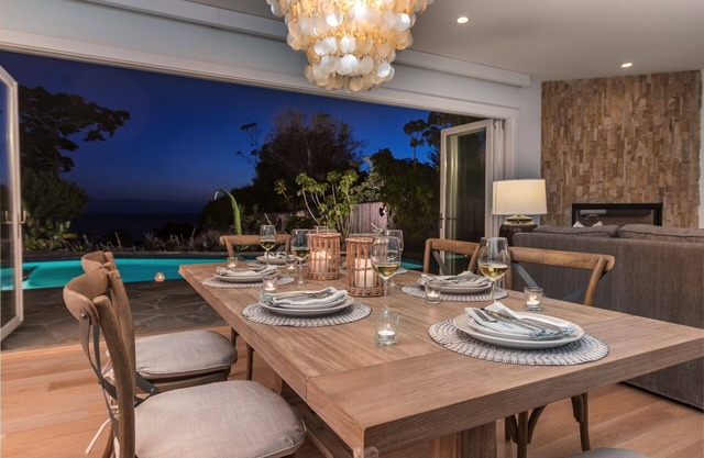Ocean front home, next to beach access, heated pool and spa