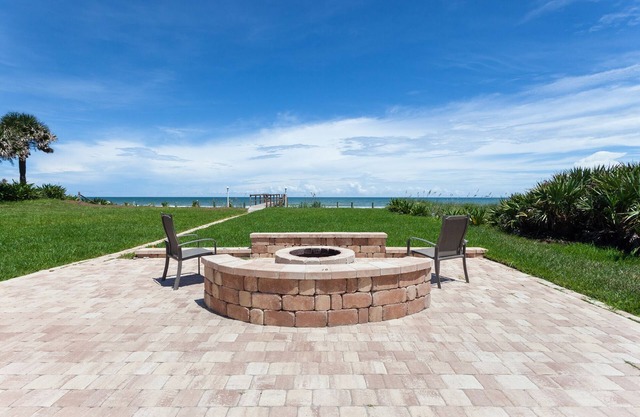 Ocean Front Home w Private Beach Access, Yard, Firepit + Views
