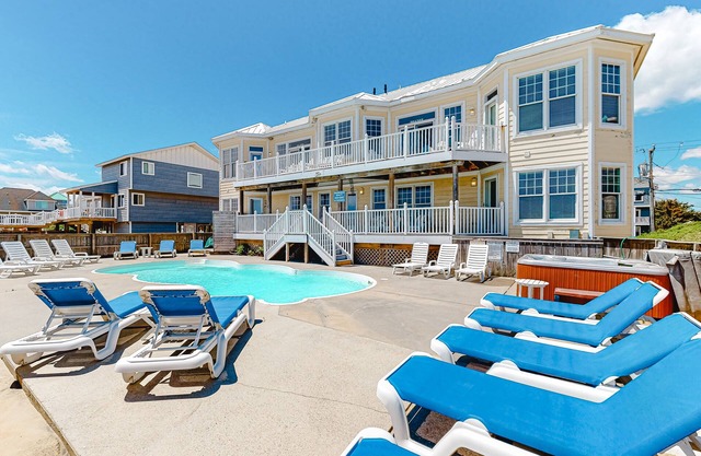 Oceanfront home with private pool, hot tub, amazing views, media room, game room