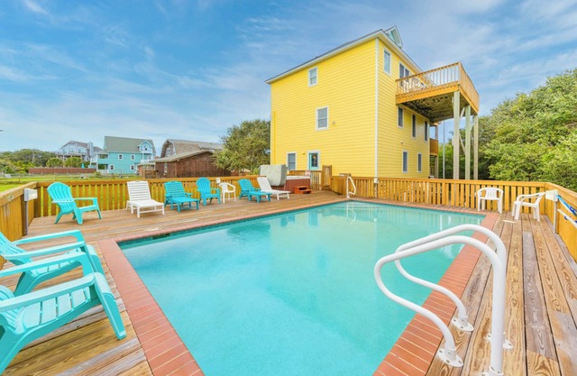 Oceanview and Dog Friendly Home in Buxton w/Private Pool, Hot Tub, Game Room