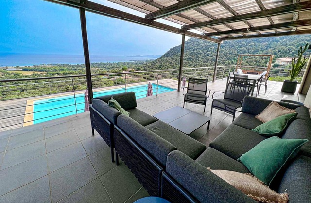 Panoramic sea view 5 bedrooms heated pool Palombaggia