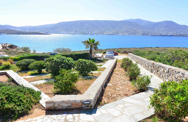 Paros Beach front cycladic house 4 min from port