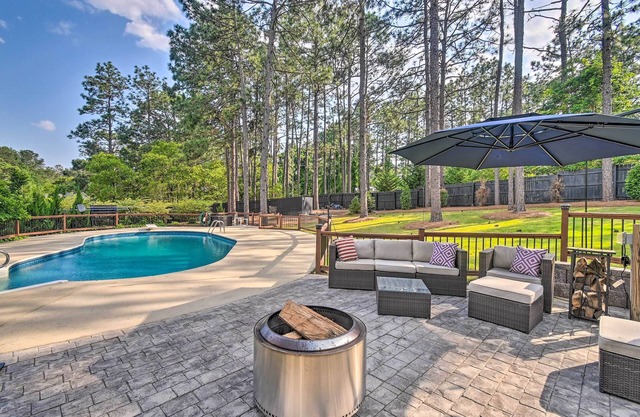 Peaceful Southern Pines Home w/Pool + Yard!