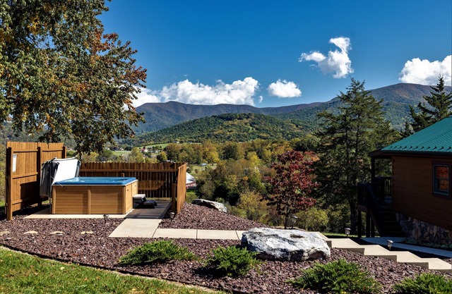 PERFECT Couples LURAY Log Cabin #8 Hot Tub Stone Fireplace Mountain Views