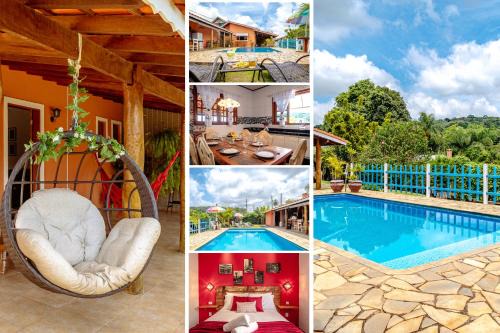 Piscina Climatizada Fogão a Lenha Espaço Para Fogueira Churrasqueira Quartos aconchegantes