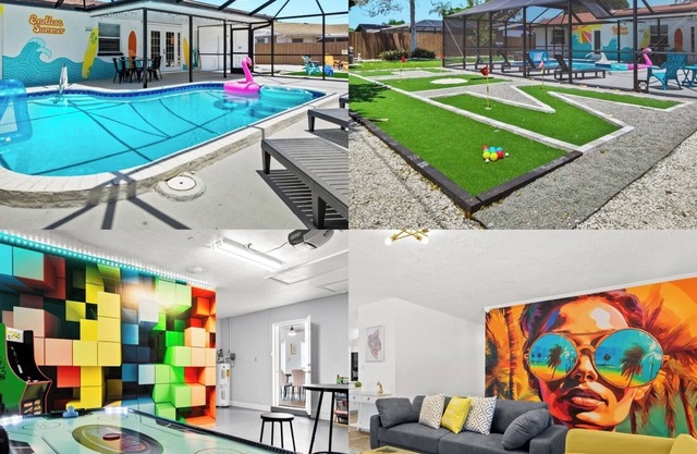 Pool Home - MiniGolf -Arcade- Near Beaches - Pet Friendly