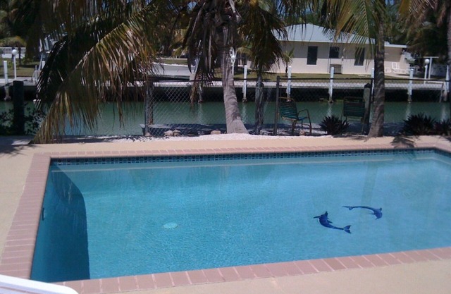 Pool Home on Deep Canal Off Boot Key Harbor, Double Lot