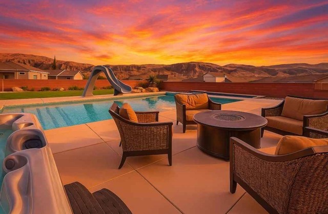 Pool Hot Tub Fire Pit Water Slide Garage Parking