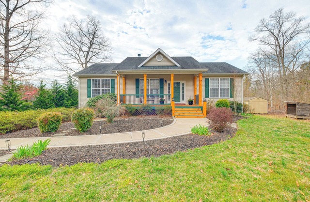 Private Deck & Views: Rural Virginia Escape