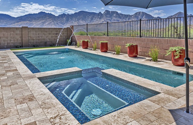 Private Pool, Spa and cozy outdoor fireplace await!