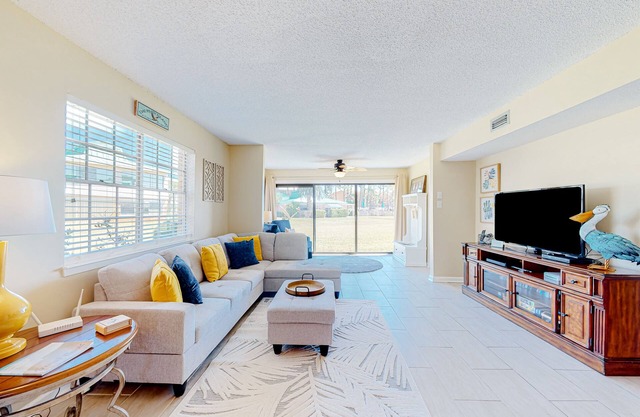 Quiet home with WiFi, pool, view of water, & boardwalk to beach