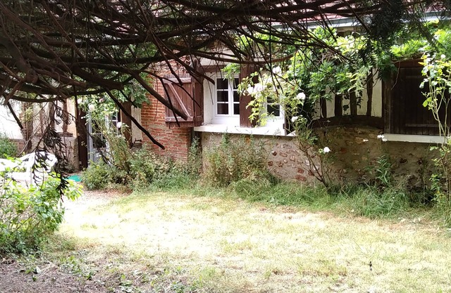 Renovated old house, rural setting.