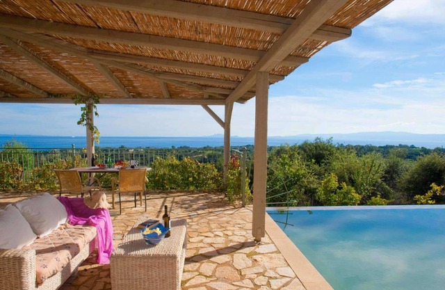 Romantic Hideaway, A/C, Private Pool, Superb Sea/Sunset Views over Skala - Just 5mins to the Beach!