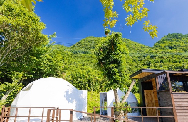 Room dome tent with hot spring 1 night and 2 /Yufu Ōita