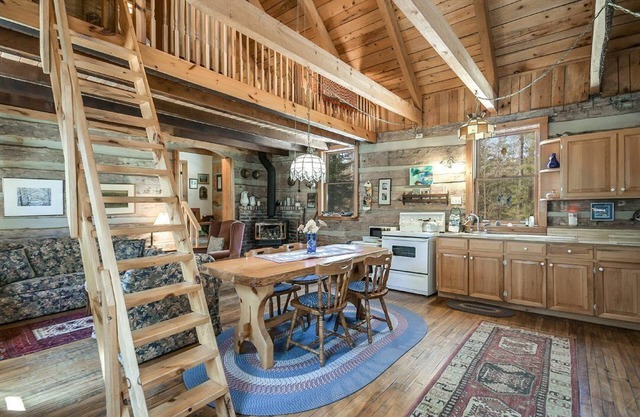 Rustic historical log cabin schoolhouse in Muskoka