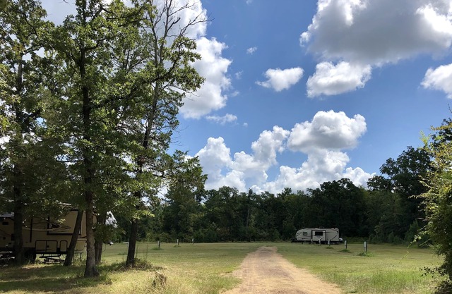 RV Site with Full Hookups on Private Campground