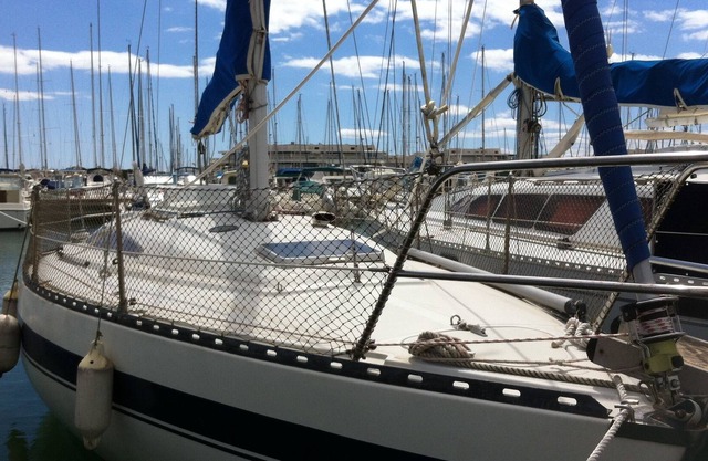 Sailboat at the port of Porquerolles