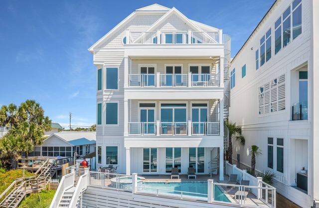 "Sea Breeze" Family Beachfront Home w/Private Pool & Game Room