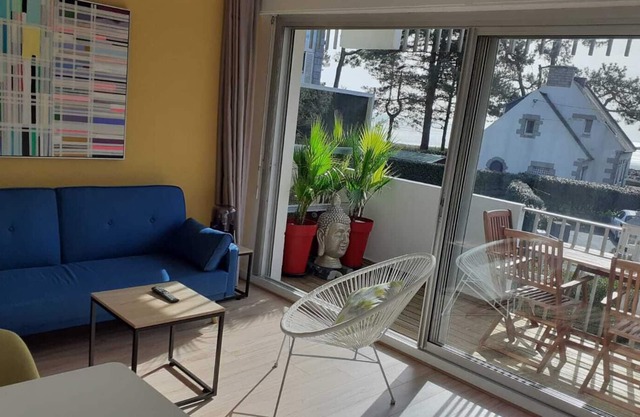 Sea view apartment 50 m from Beaumer beach