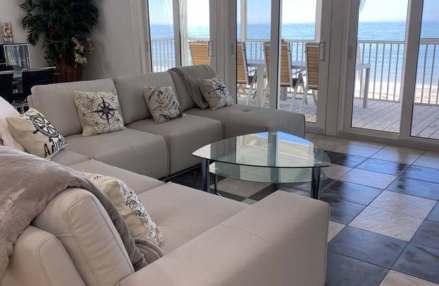 Seas The Day at this Bonita Beach Cottage directly on the beach 2 story views !