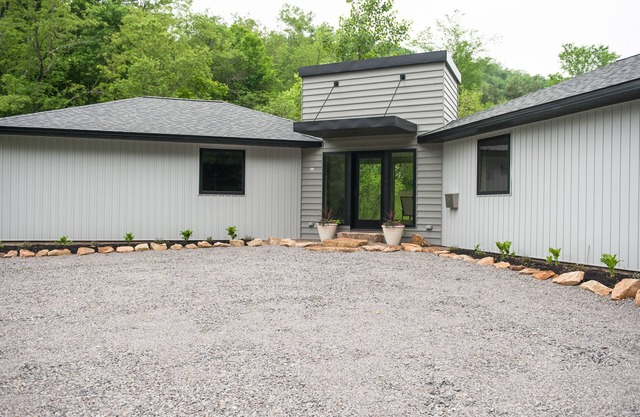 Single Level Home with Deck and Creek