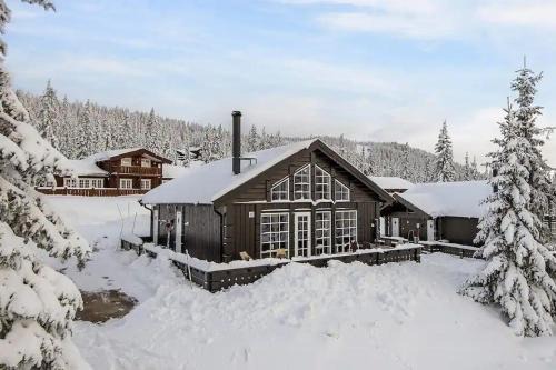 Slapp Av Ved Skiløypene I En Hytte På Sjusjøen