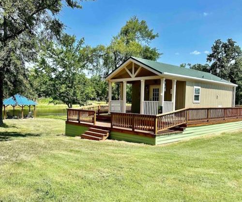 Small Home near Lake Fork with Stocked Pond