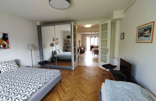 Spacious air-conditioned flat with park view and neighborhood vibes