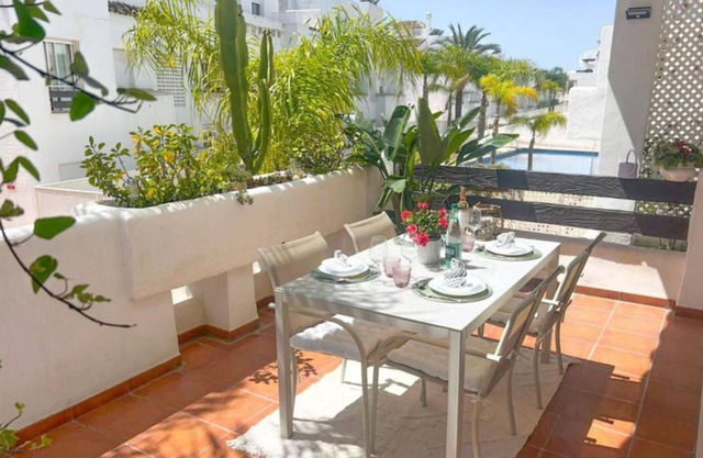 Spacious Estepona Apartment with Pool & Golf Views