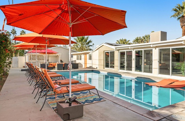 Spacious home near golf with views, private pool, hot tub, & fireplace
