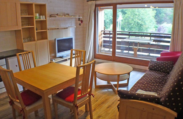 Spacious Studio Near Ski Lifts in Samoëns – Pet Friendly, South-Facing Balcony, Parking Included