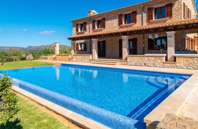Spacious stylish villa with great views.
