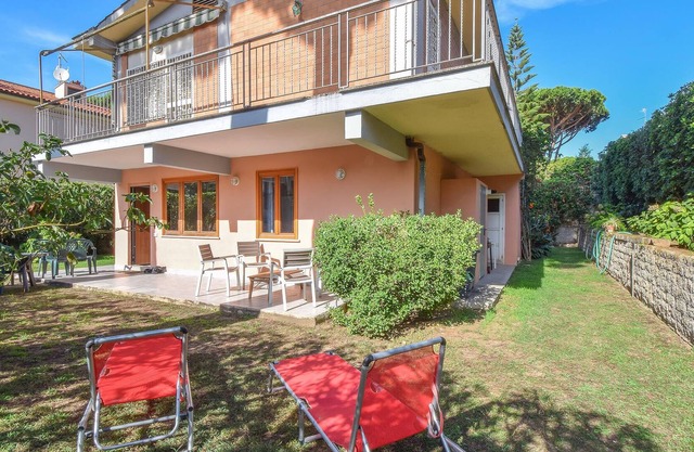 Spend a relaxing vacation in this practical apartment near the beach.
