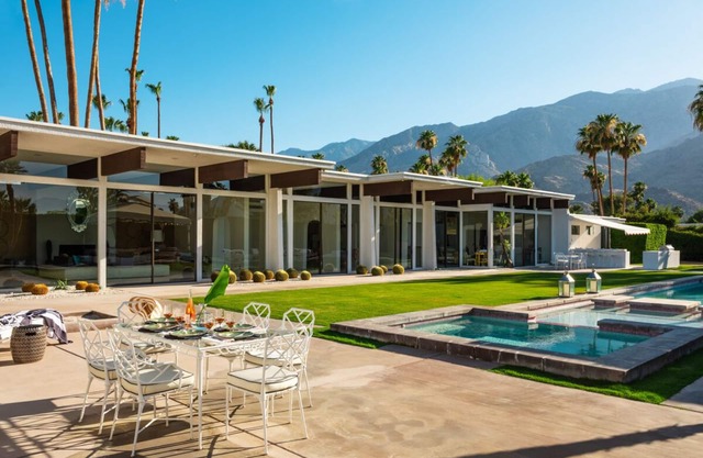 Spend Fall in Palm Springs! Historic Villa with Famous Pink Door and Mountain Views!