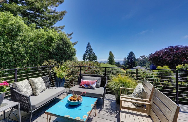 Stunning Mill Valley modern above Muir Wood with water views