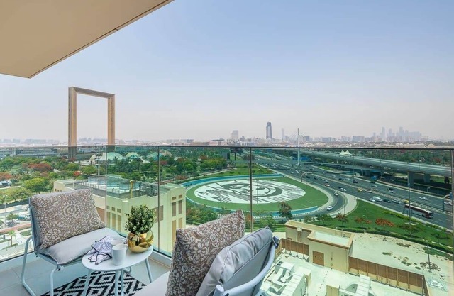 Stylish 1BR w/Dubai Frame Views - Near Metro!