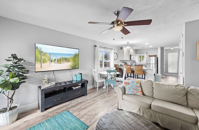 Sunny 2BR Duplex–Walk to Beach & Local Eateries!