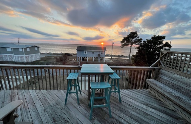 Sunset Views of Roanoke Sound from Beach House.