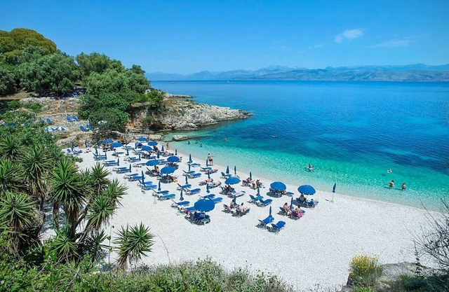 Superb Villa with A/C, Private Pool, Panoramic Sea Views over the Bay of San Stefanos & Coastline!