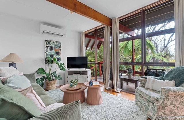The Aerie Bushland A frame Escape with Retro Charm