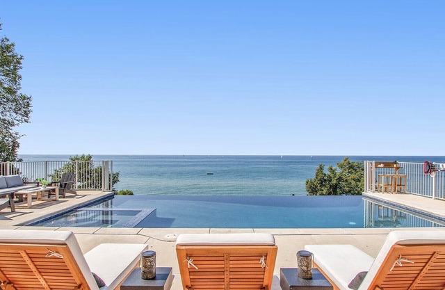 The Only Property Offering Infinity Pool and Spa Overlooking Lake Michigan.