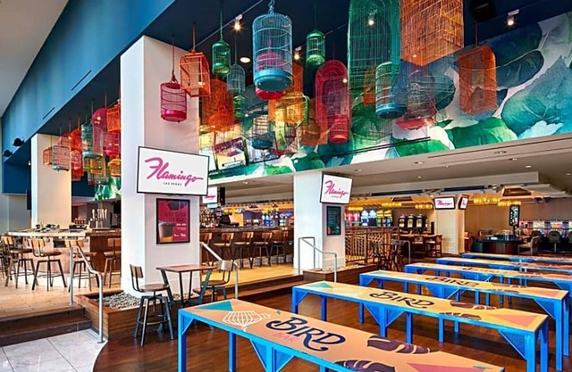 This resort on the Las Vegas Strip features a Caribbean-style "GO Pool" with 21+ entertainment .