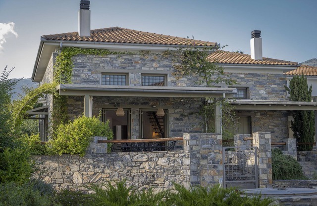 Traditional villa in a complex beside the sea.