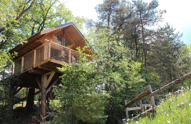 Tree House-Private Bathroom-Mountain view-La Cabane des Cerfs