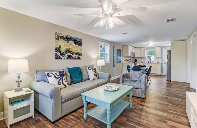 Tropical Beach Bungalow Down | Backyard | Grill | Across Street from Beach