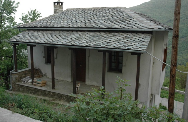 Two floor building at Pelion mountain with view of Aegean Sea and Sporades.