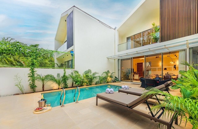 Vagator, modern architecture 3BHK private swimming pool villa in gated community